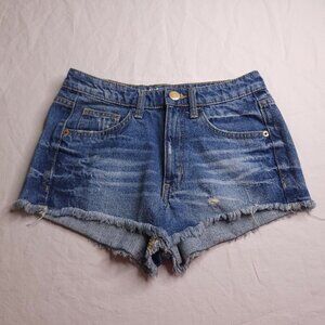 Mossimo Jean Booty Shorts Size 7 Distressed Cut-Off Low Rise Junior Womens